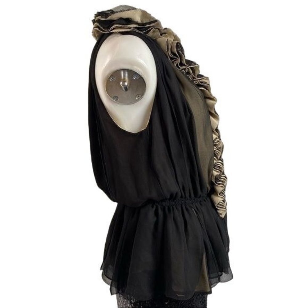 Neiman Marcus For Target Robert Rodriguez Ruffle Top Halter Tank Blouse Size S - Picture 7 of 9